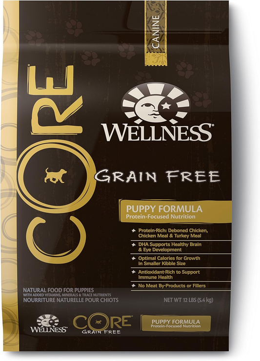 Wellness CORE Natural Dry Grain Free Puppy Food, Chicken & Turkey