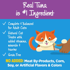 Wellness Lickable Treats Soft Puree Natural Grain Free Adult Cat Treats, Tuna Recipe