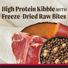 Merrick Backcountry Grain Free Dry Adult Dog Food Kibble With Freeze Dried Raw Pieces, Great Plains Red Recipe