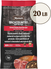 Merrick Backcountry Grain Free Dry Adult Dog Food Kibble With Freeze Dried Raw Pieces, Great Plains Red Recipe