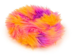goDog Furballz Rings Durable Plush Squeaker Dog Toy