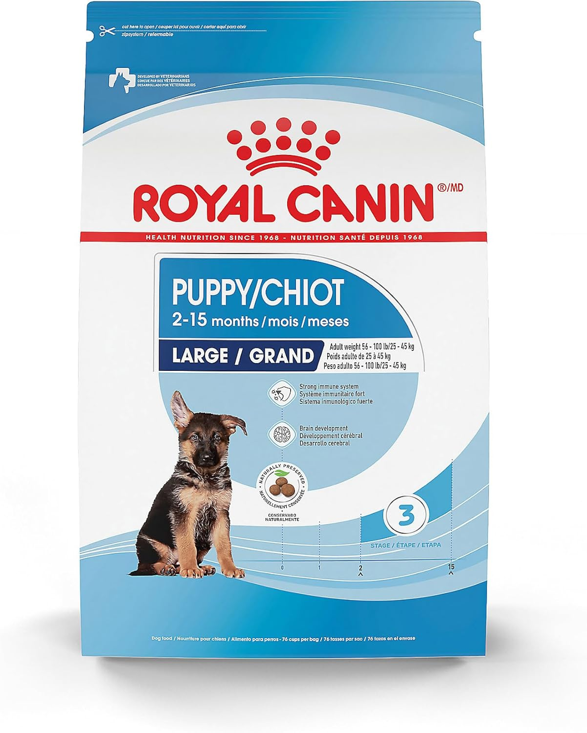 Royal Canin Size Health Nutrition Dry Large Breed Puppy Food, Supports Brain Development, Immune Support and Digestive Health