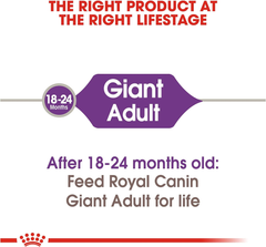 Royal Canin Size Health Nutrition Giant Adult Dog Food Dry, Extra-Large Dog Food Supports Bone and Joint Health, Digestive Health and a Healthy Heart