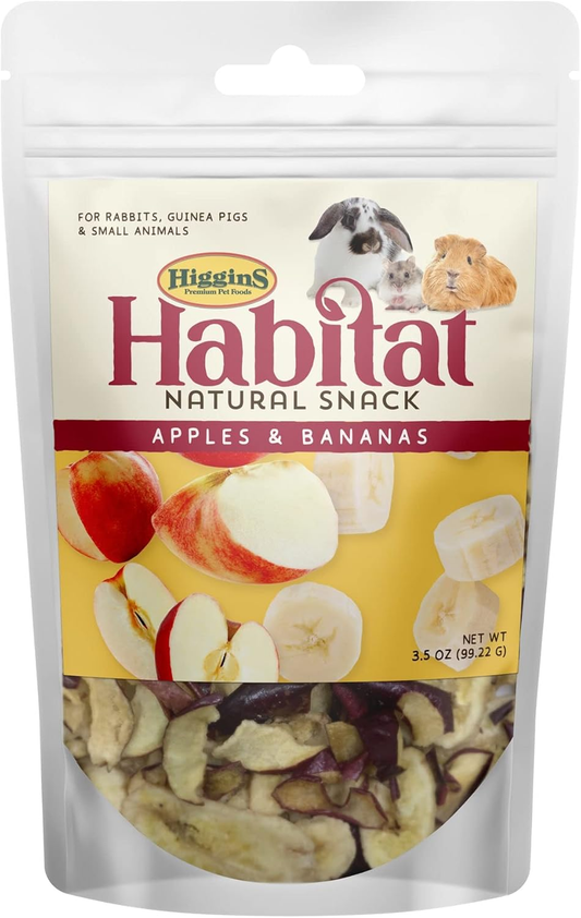 Higgins Habitat Natural Snack Apples & Bananas Treats for Rabbit