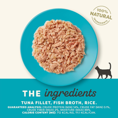 Applaws Natural Wet Cat Food, 24 Count, Limited Ingredient Canned Wet Cat Food, Tuna Fillet in Broth