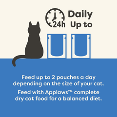 Applaws Natural Wet Cat Food in Broth, Limited Ingredient Wet Cat Food Pouches, No Additives, Made with Natural Ingredients, Tuna with Anchovt & Seaweed in Broth