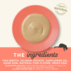 Applaws Lickable Cat Treats, Natural Purée Treats for Cats, Grain-Free & Made with Limited Ingredients, Salmon Squeeze Up Cat Treats