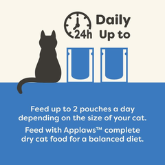 Applaws Natural Wet Cat Food in Mousse, Limited Ingredient Wet Cat Food Pouches, No Additives, Made with Natural Ingredients, Tuna Fillet & Salmon in Mousse