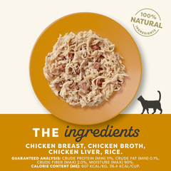 Applaws Natural Wet Cat Food in Broth, Limited Ingredient Cat Food Cups, Grain-Free, Cat Food Pots, No Artificials, 100% Natural Cat Food, Chicken Breast & Chicken Liver in Broth