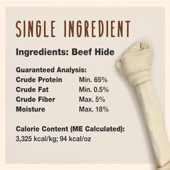 Cadet Premium Grade Beef Hide for Dogs, Long-Lasting Rawhide Knotted Bones Single-Ingredient Dog Chews, 13-Inch