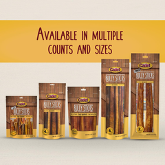Cadet Bully Sticks for Dogs - Long-Lasting Dog Chews - All-Natural Premium Dog Treats Promotes Dental Health