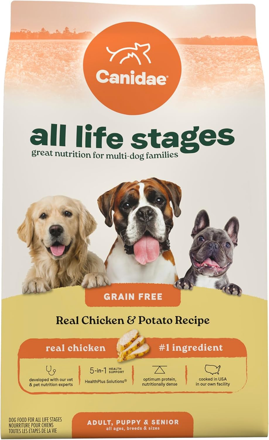 Canidae All Life Stages Real Chicken & Potato Recipe – High Protein and Grain-Free Premium Dry Dog Food for All Ages, Breeds, and Sizes