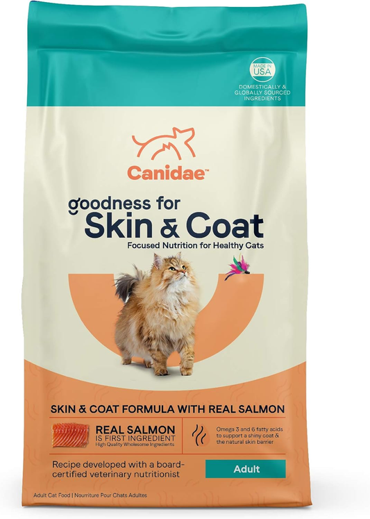 Canidae Goodness for Skin and Coat, Premium Adult Dry Cat Food with Real Salmon