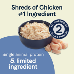 CANIDAE Pure Petite Protein Topper Wet Dog Food for Small Breeds, Shreds of Real Chicken in Gravy Recipe