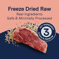 Canidae Pure 3-in-1 Goodness Premium Freeze-Dried Raw Dog Food with Beef, Barley & Quinoa
