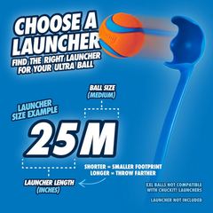Chuckit! Ultra Ball Dog Toy - Medium Bouncy Fetch Balls For Dogs 20-60 lbs - Made from Durable Rubber - Floating Water Pet Toys 2.5-inch Diameter - Pack of 2