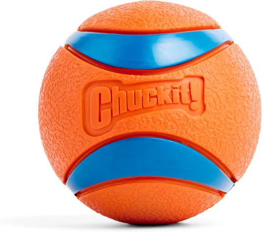 Chuckit! Ultra Ball Dog Toy  - For Dogs 60-100 lbs - Made from Durable Rubber - Super Bouncy - Floats in Water - 3-inch Diameter - Pack of 1