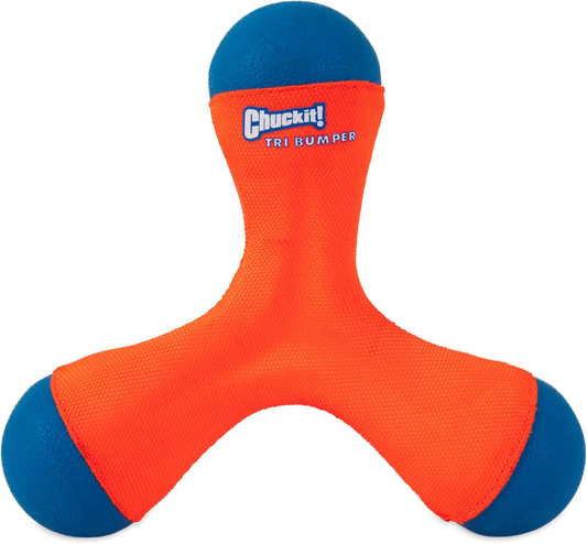 Chuckit! Amphibious Tri-Bumper Fetch Dog Toy, Black