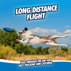 Chuckit! Paraflight Flying Disc Dog Toy - Water Floating Flyer - Durable Nylon Construction with Soft Rubber Edges - For Medium and Large Dogs