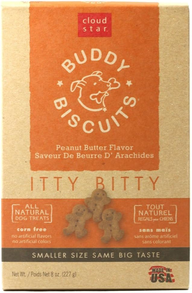 Cloud Star Itty Bitty Buddy Biscuits Dog Treats, Peanut Butter