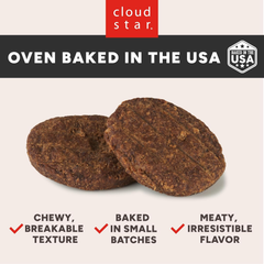 Cloud Star Wag More Bark Less Sliders Dog Treats, Beef Cheeseburger