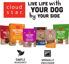 Cloud Star Wag More Bark Less Oats & Grains Crunchy Dog Treats, Bacon, Cheese & Apples
