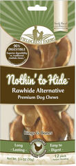 Fieldcrest Farms  Nothin' to Hide Chicken Rings and Bones, 12 Count Each, Rawhide Alternative Dog Chews