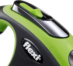 FLEXI New Comfort Retractable Dog Leash (Tape), 16 ft, Green