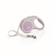 FLEXI New Comfort Retractable Dog Leash (Tape), 26 ft, Pink
