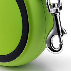 FLEXI New Comfort Retractable Dog Leash (Tape), 10 ft, Green