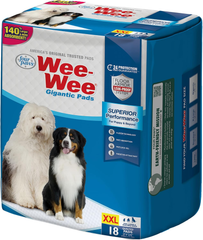 Four Paws Wee-Wee Superior Performance Pee Pads for Dogs with Runoff Barrier Edge Guard Protection, Puppy & Dog Potty Training Pads, Housebreaking Supplies