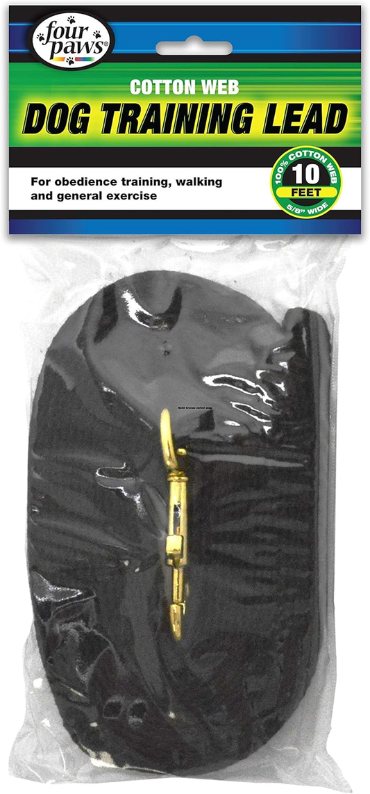 Four Paws Cotton Web Dog Lead Black