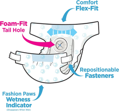 Four Paws Wee-Wee Super Absorbent Disposable Adjustable Dog Potty Training Diapers, Leak-Proof Protection for Puppies and Small Dogs