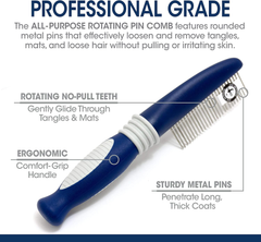 Four Paws Magic Coat Professional Series All-Purpose Rotating Pin Comb for Dogs