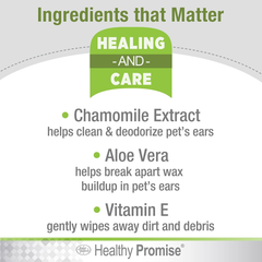 Four Paws Healthy Promise Grooming Soothing Pet Ear Cleaning Wipes, Odor Reducing & Itch Relief