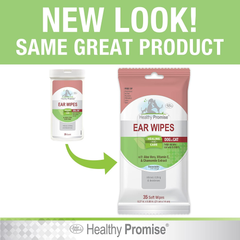 Four Paws Healthy Promise Grooming Soothing Pet Ear Cleaning Wipes, Odor Reducing & Itch Relief
