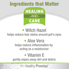 Four Paws Healthy Promise Grooming Pet Eye Cleaning Wipes for Dogs & Cats