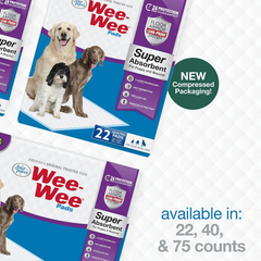 Four Paws Wee-Wee Super Absorbent Unscented Pee Pads for Dogs & Puppies with Insta-Rise Border, Leak-Proof Dog Housebreaking Potty Training Floor Protection