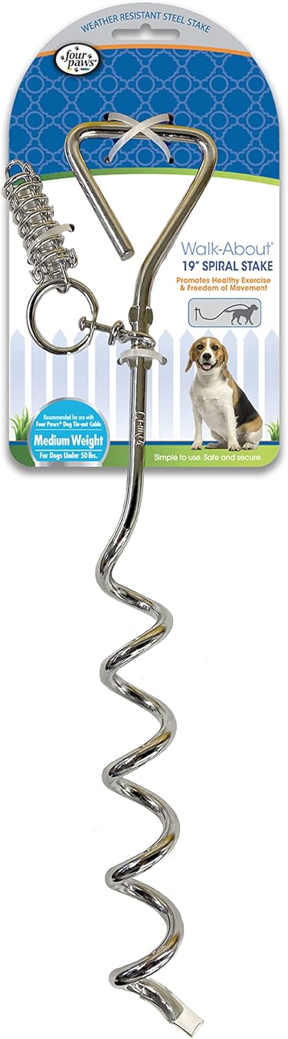 Four Paws Walk About Dog Spiral Tie Out Stake