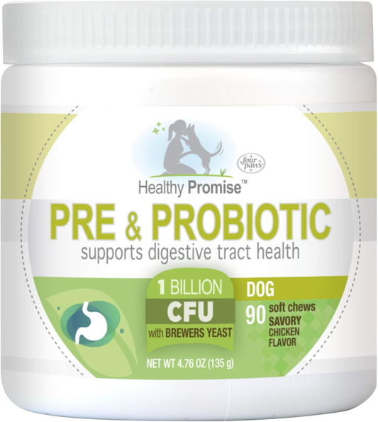 Four Paws Healthy Promise Pre and Probiotics for Dogs Soft Chews 90 count