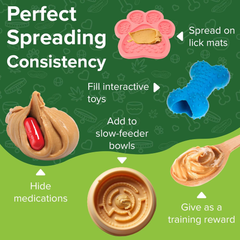 All-Natural Pawnut Butter for Dogs | Made in USA | Peanut & Flaxseed Blend