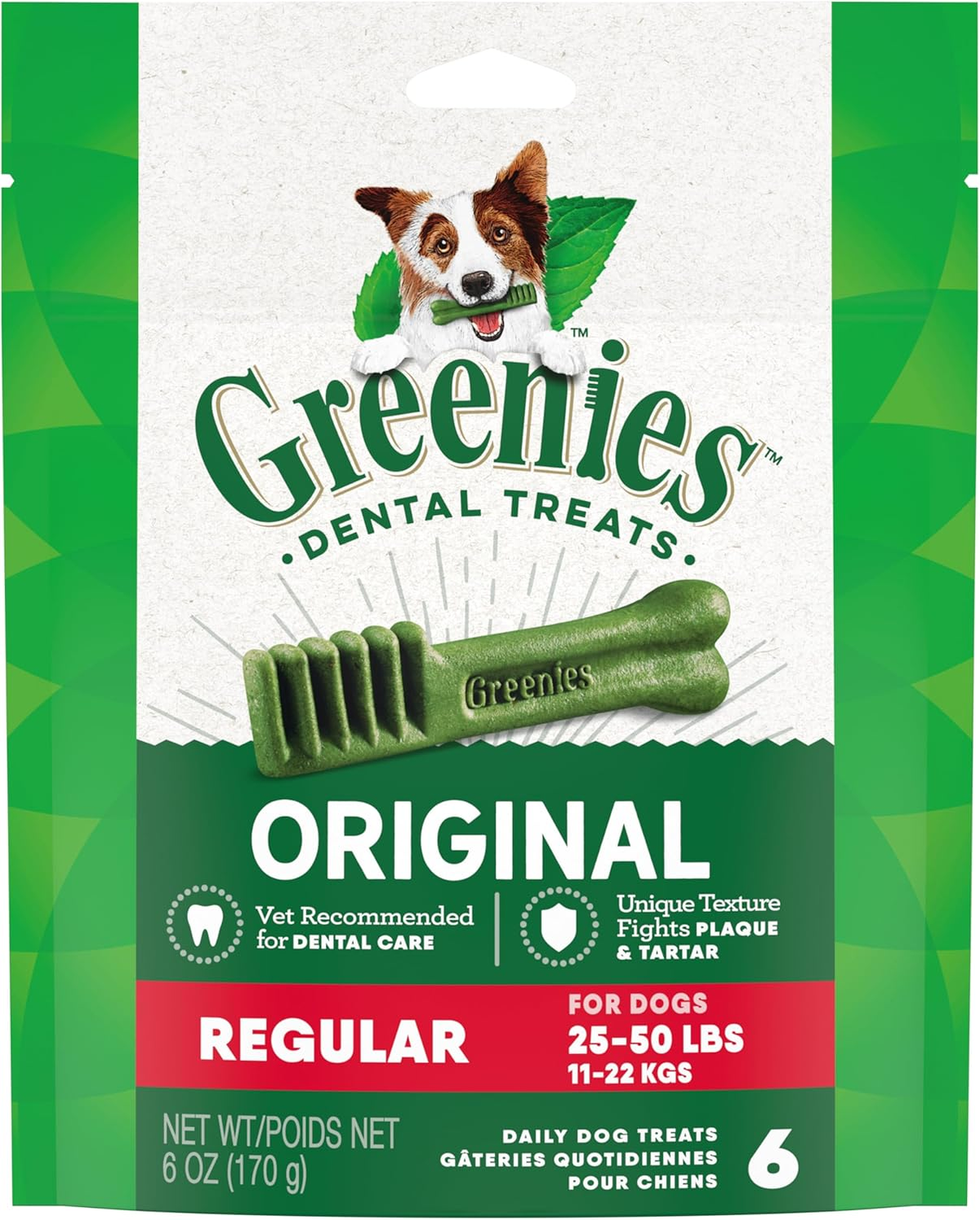 Greenies Original Regular Natural Dental Care Dog Treats