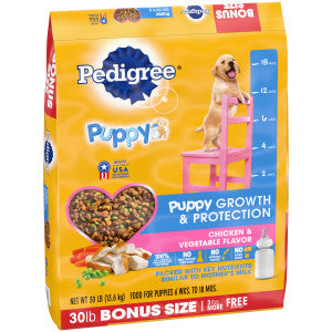 Pedigree Puppy Dry Puppy Food, Chicken, Rice, and Vegetable Flavor