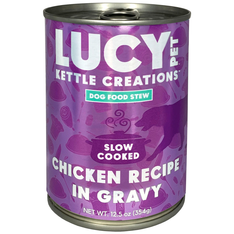 Lucy Pet Products Kettle Creations Chicken In Gravy Dog Food Chicken, 12pk/12.5 oz