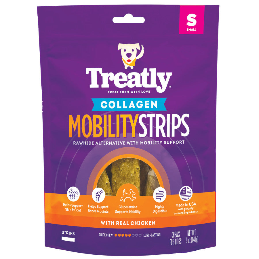 Treatly Collagen Mobility Strips Dog Chews Chicken, 1ea/SM, 5 oz