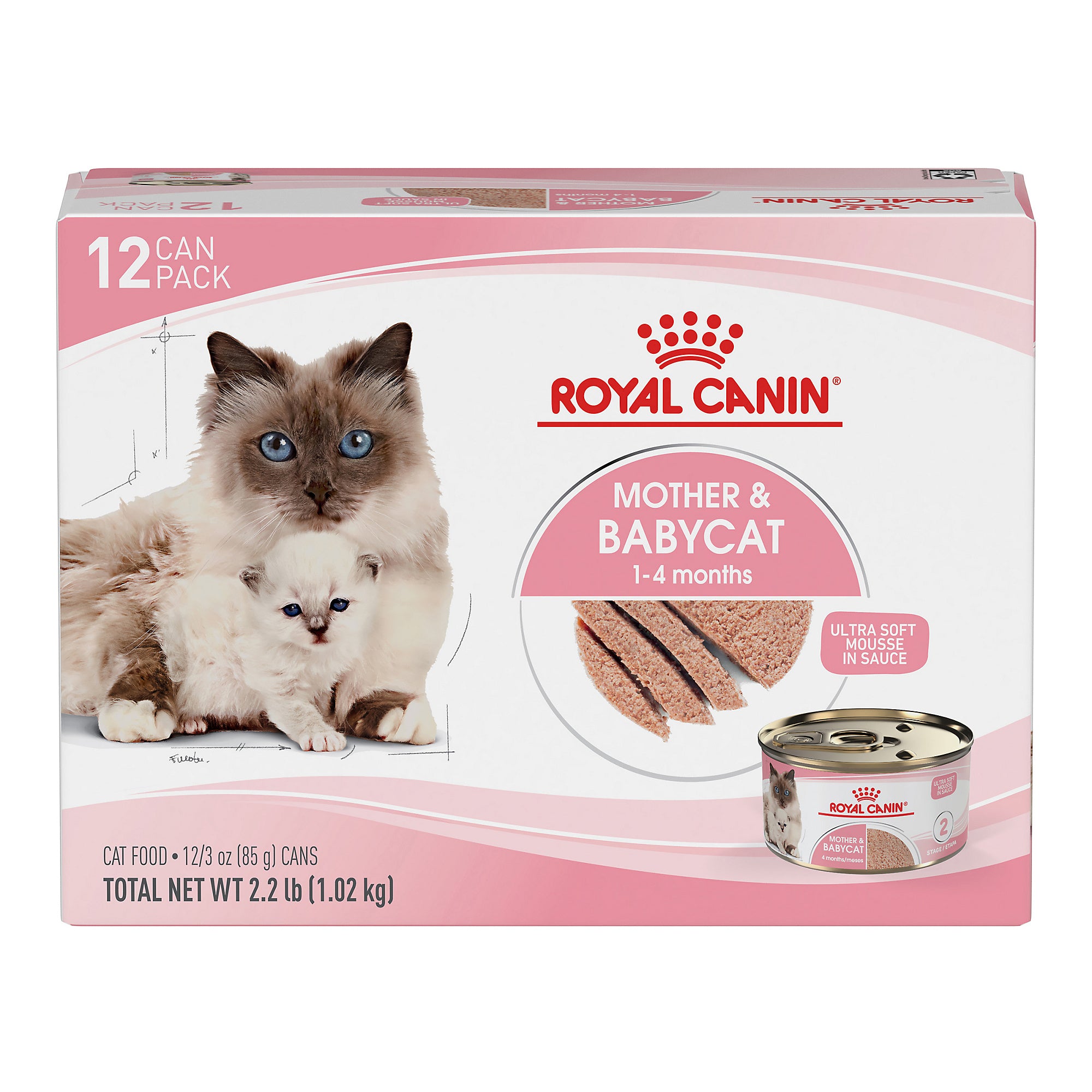 Royal Canin® Feline Health Nutrition™ Mother & Babycat Ultra Soft Mousse in Sauce Canned Cat Food, 3 oz, 12-Pack