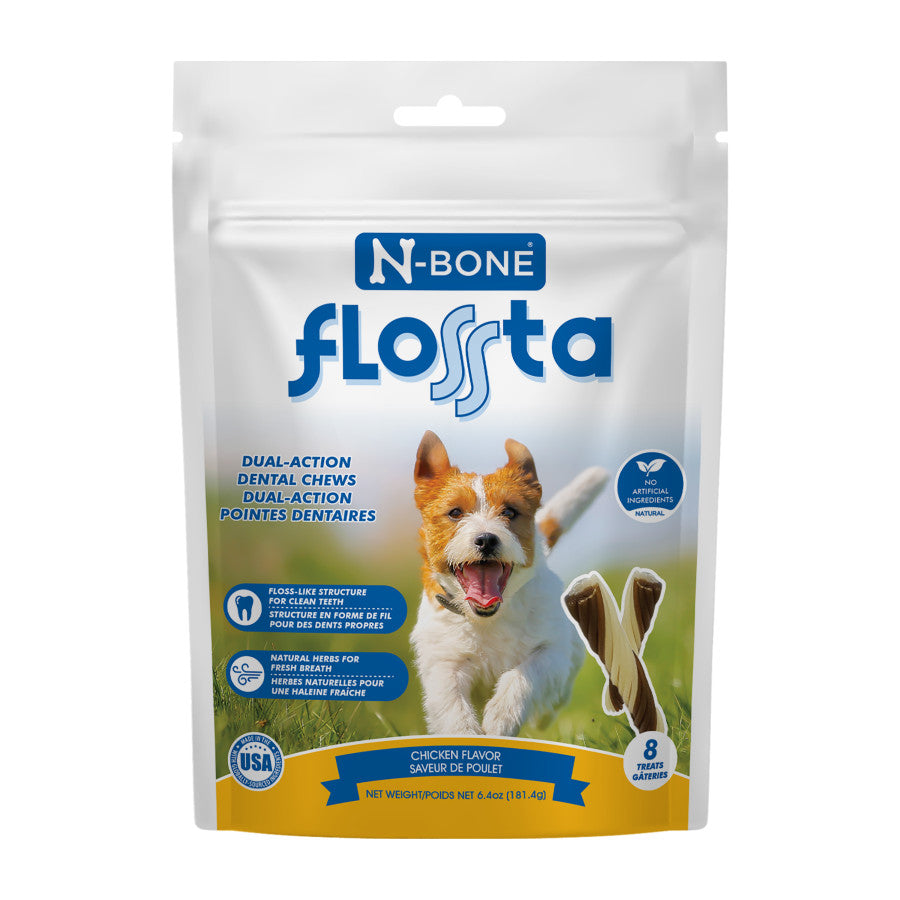 N-Bone FLOSSta Dual Action Dental Chews Chicken Flavor