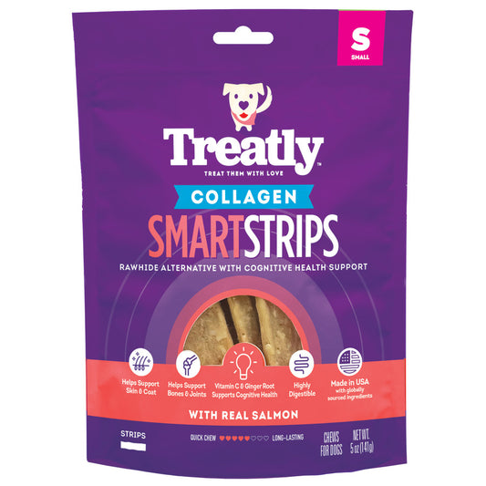 Treatly Collagen Smart Strips Dog Chews Salmon, 1ea/5 oz