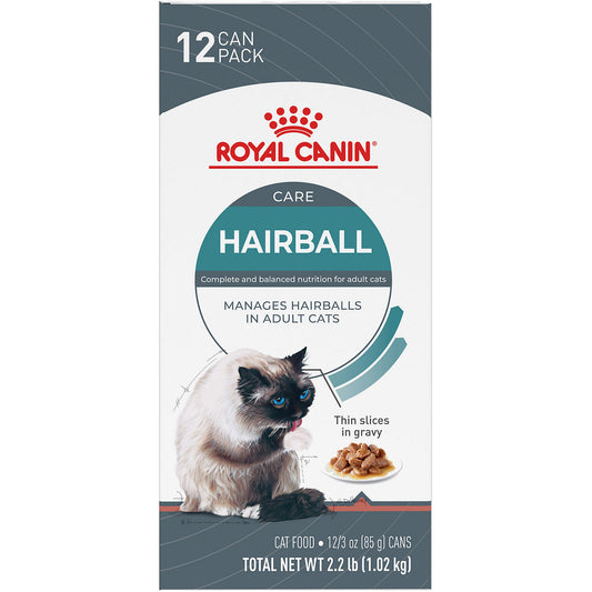 Royal Canin® Feline Care Nutrition™ Hairball Care Thin Slices In Gravy Canned Cat Food, 3 oz, 12-Pack