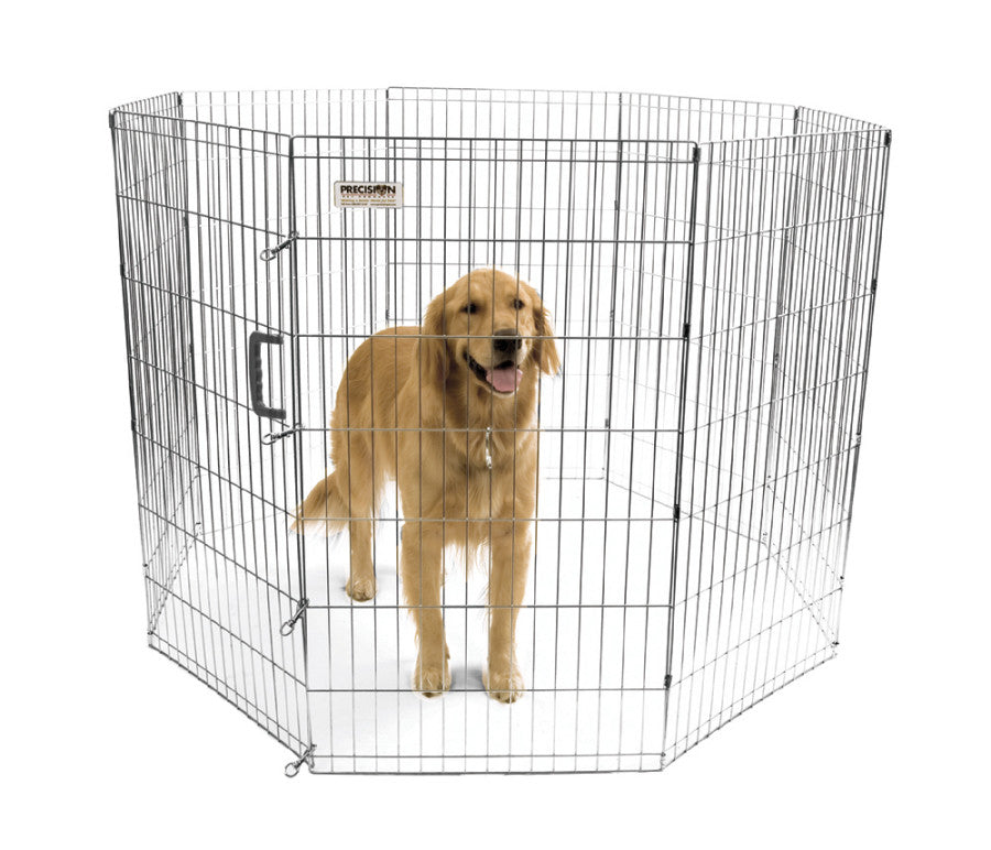 Precision Pet Products Exercise Pen Silver